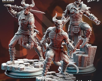 Demonios del Abismo (3 poses) • Diablos y Divinidad • por DM Stash / Dungeons and Dragons / DnD / Juegos de Mesa / Miniatura de Resina