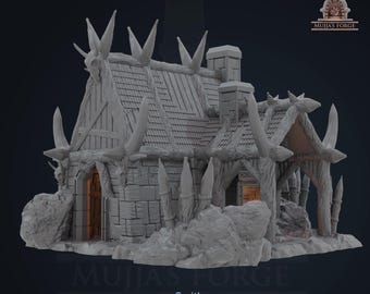 Orc Blacksmith Forge – Fantasy tafelbladterrein – DnD/RPG-landschap