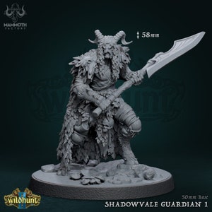 Shadowvale Guardians (3 Poses) • Wild Hunt 2 • by Mammoth Factory | Dungeons and Dragons | Tabletop Games | Resin Miniature