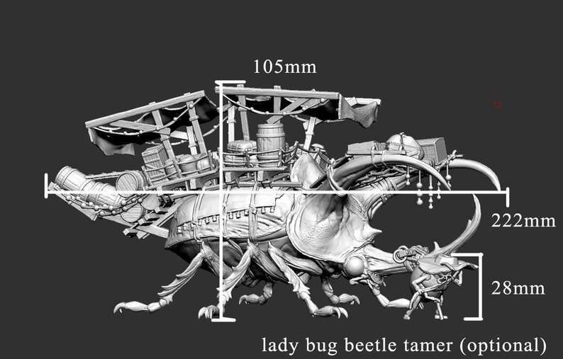Beetle Beast Insectoid Mount Miniature for Dungeons and Dragons ...