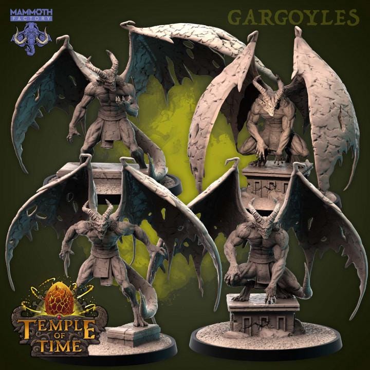 Stonecursed Gargoyles (4 Poses) • Infernal Conclave • by Mammoth