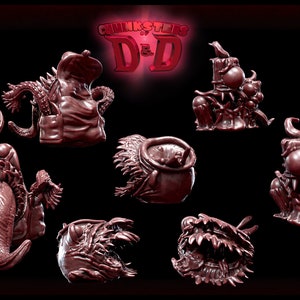 Mimics (10 Models) • Chunksters Of D&D • by Mini Monster Mayhem | Dungeons and Dragons | Tabletop Games | Resin Miniature