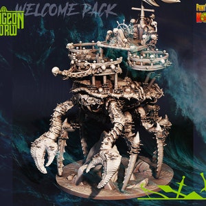 Crab Pirates Ship morts-vivants par Print Your Monsters Donjons et Dragons D&D DnD Jeux de table Jeux de guerre Résine Miniature image 1