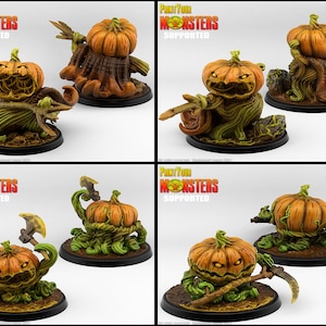 Pumpkin Warriors by Print Your Monsters | Dungeons and Dragons | D&D | DnD | Tabletop Games | Wargames | Resin Miniature