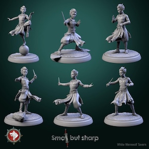 Zestaw miniatur Halfling Monk do gry RPG w stylu Dungeons and Dragons