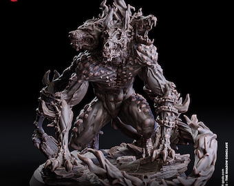 Grimdark Cerberus Miniature - Flesh of Gods | Giant Hell Hound