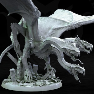 Hydra Dragon by Mini Monster Mayhem | Dungeons and Dragons | Tabletop Games | Wargames | Resin Miniature