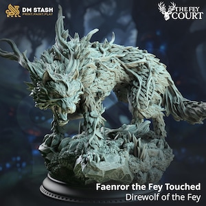 Faenror the Fey Touched - Direwolf of the Fey • The Fey Court • by DM Stash | Dungeons and Dragons | DnD | Tabletop Games