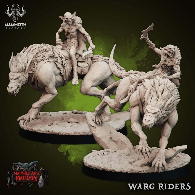 Goblin Warg Riders Miniature Set for Dnd Tabletop RPG - Etsy