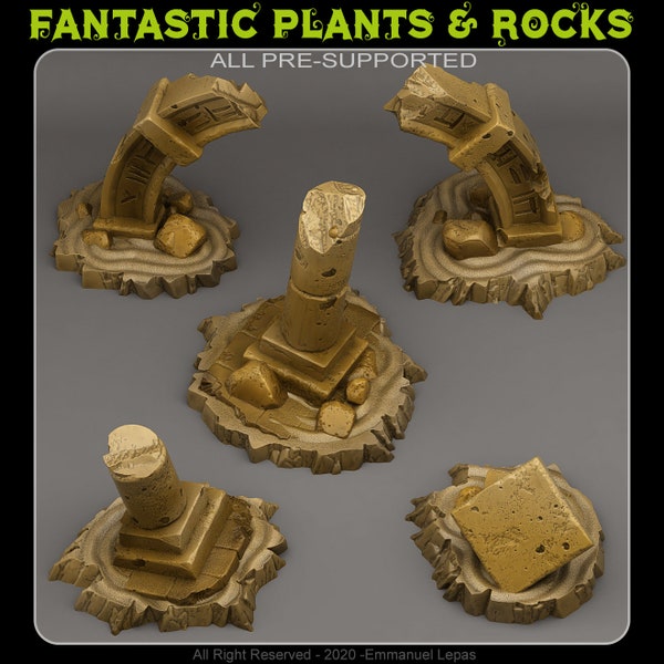 Stargate Ruins by Print Your Monsters | Dungeons and Dragons | D&D | DnD | Tabletop Games | Wargames | Resin Miniature