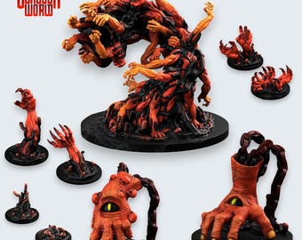Miniset de Demonio Mano Abisal para el juego de rol de mesa Dungeons and Dragons