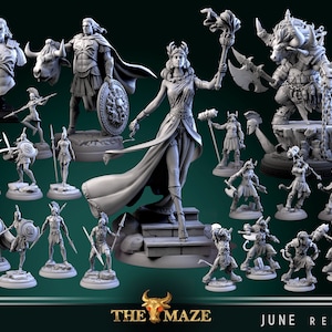 The Maze (31 modelos) de White Werewolf Tavern / Dungeons and Dragons / D&D / Tabletop Games / Wargames / Resin Miniature