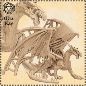 M3DM プリントの Death Dragon (Lich Dragon) | D&D | DnD | テーブルトップ ゲーム | ウォーゲーム | 樹脂製ミニチュア
