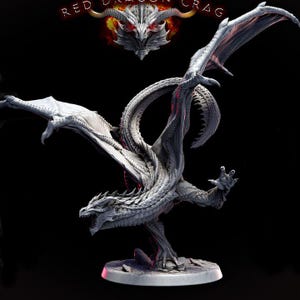 Adolescent Red Dragon Pose 1 • Red Dragons • by Mini Monster Mayhem | Dungeons and Dragons | D&D | Tabletop Games | Resin Miniature