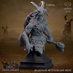 Witherling Bust • Mark of the Beast • by Mammoth Factory | Dungeons and Dragons | Tabletop Games | Resin Miniature