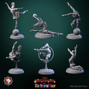 The Celestine Spinners (6 Poses) • Cirque Phantasmagoria Pt1 • by White Werewolf Tavern | Dungeons and Dragons | Tabletop Games