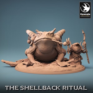 Toad Mount Walk (3 Poses) • The Shellback Ritual • by Rescale Miniatures | Dungeons and Dragons | D&D | Tabletop Games | Wargames