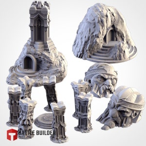 Zwergendorf bei Txarli Fabrik | Postapokalyptisch | Kriegsspiele | DnD | Dungeons und Drachen | Streu Terrain | Diorama
