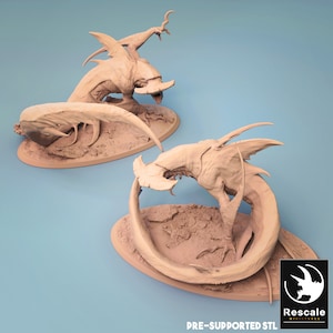 Landcrawlers (2 Poses) • The Great Tide • by Rescale Miniatures | Dungeons and Dragons | D&D | Tabletop Games | Wargames | Resin Miniature