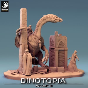 Therizinosaurus Tower • Dinotopia Pt 3 • by Rescale Miniatures | Dungeons and Dragons | D&D | Tabletop Games | Wargames | Resin Miniature
