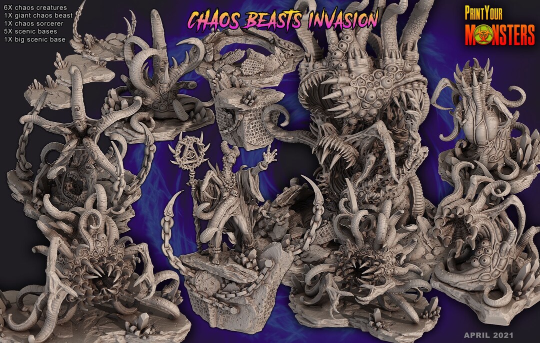 Chaos Beasts Invasion by Print Your Monsters | Dungeons and Dragons | D ...
