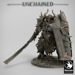 Heavy Soldier Sword • Unchained • by Rescale Miniatures | Dungeons and Dragons | D&D | Tabletop Games | Wargames | Resin Miniature