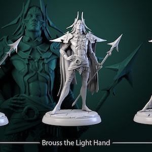 Brouss the Light Hand Bust • Songs of Charm • by White Werewolf Tavern | Dungeons and Dragons | Tabletop Games | Wargames | Resin Miniature