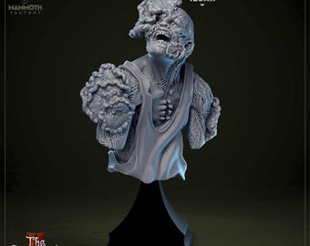 Spore Zombie Bust Fungal Horror Display Miniature for DnD Tabletop RPG