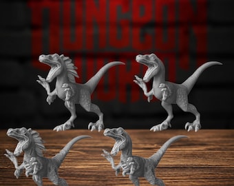 Raptor Dinosaur Mini Set for Dungeons and Dragons Tabletop RPG