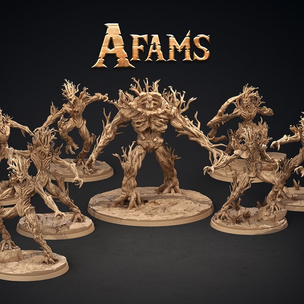 Afams / Treants (10 Models) by Clay Cyanide | Dungeons and Dragons | Tabletop Games | Wargames | Resin Miniature