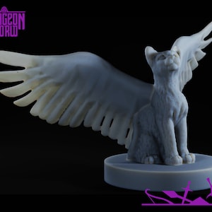 Tressym / Gato alado para Dungeons and Dragons / D&D / Pathfinder / RPG / 5e / DnD / Juegos de mesa / Wargames / Miniaturas de resina
