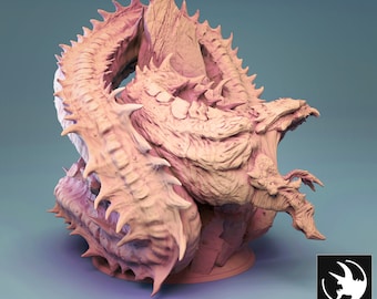 Sea Serpent Jormungandr Norse Miniature for Dungeons and Dragons Tabletop RPG