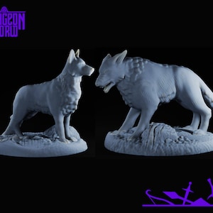 20mm Dog | Familiar | Companion for Dungeons and Dragons | D&D | M3DM | RPG | DnD | Tabletop Games | Wargames | Resin Miniature