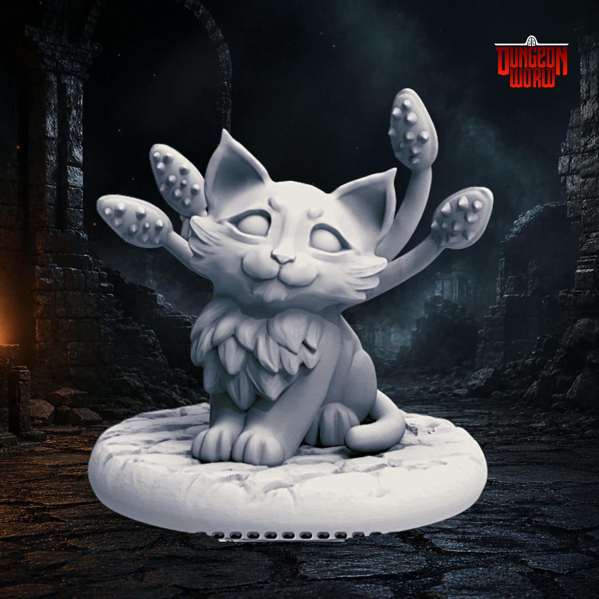 Displacer Kitten Beast Dungeons and Dragons Miniature for Tabletop