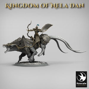 Siri Mounted Archer Run • Kingdom of Nela Dan • by Rescale Miniatures | Dungeons and Dragons | D&D | Tabletop Games | Wargames