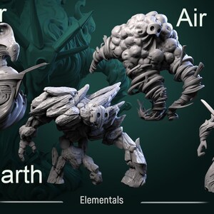 Greater Elementals Amazing Set • 4 Elements • by White Werewolf Tavern ...