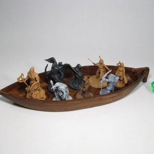 DnD Longboat (7 slot bases) For Dungeons and Dragons | D&D | Pathfinder | RPG | 5e | DnD | Tabletop Games | Props | Scatter Terrain