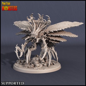 Infernal Bee Queen by Print Your Monsters | Dungeons and Dragons | D&D | DnD | Tabletop Games | Wargames | Resin Miniature