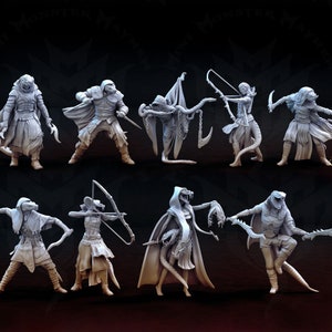 Yuan Ti Characters • Eye of the Serpent by Mini Monster Mayhem | Dungeons and Dragons | D&D | Tabletop Games | Wargames | Resin Miniature