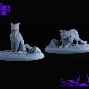 16mm Cat Companion | Familiar for Dungeons and Dragons | D&D | RPG | DnD | Tabletop Games | Wargames | Resin Miniature | 28mm Gaming | M3DM