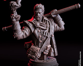 Busto de Roland Spellslinger • Apocalipsis Hechizado • por Flesh Of Gods / Dungeons and Dragons / Juegos de Mesa / Juegos de Guerra / Miniatura de Resina