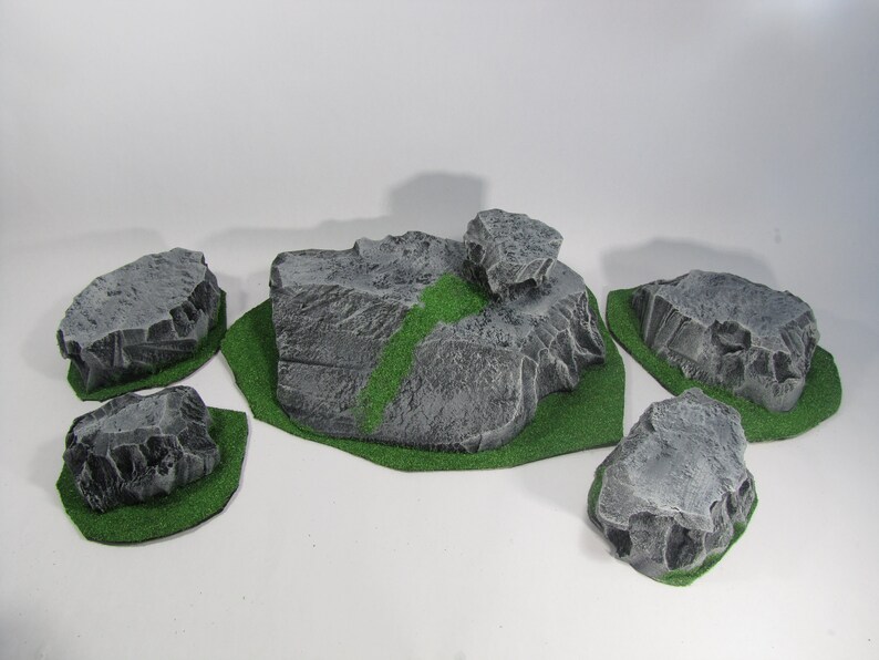 Pathfinder D/&D RPG 5e 28mm Terrain DnD Tabletop Games Scatter Terrain Modular Rocks Complete Set for Dungeons and Dragons