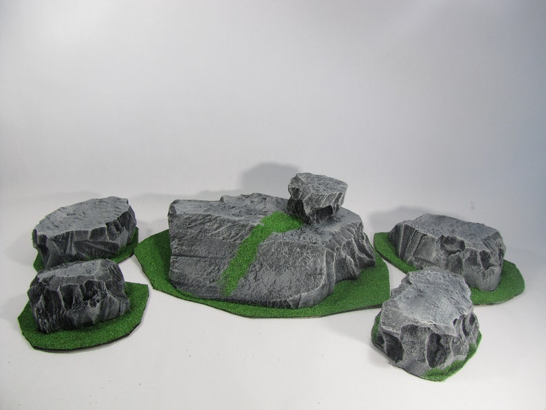 Pathfinder D/&D RPG 5e 28mm Terrain DnD Tabletop Games Scatter Terrain Modular Rocks Complete Set for Dungeons and Dragons