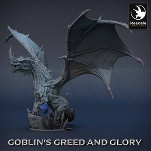 Green Dragon Elder • Goblins Greed and Glory • by Rescale Miniatures | Dungeons and Dragons | Tabletop Games| Resin Miniature