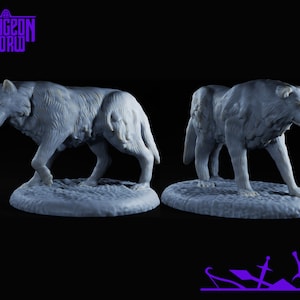 20mm Wolf | Familiar | Companion for Dungeons and Dragons | D&D | M3DM | RPG | DnD | Tabletop Games | Wargames | Resin Miniature