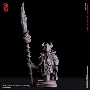 Kyera, The Crimson Calamity Bust • The Crimson Calamity • by Flesh Of Gods | Dungeons and Dragons | Tabletop Games | Resin Miniature