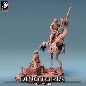 Dinotopia Patrol Diorama • Dinotopia Pt 3 • by Rescale Miniatures | Dungeons and Dragons | D&D | Tabletop Games | Wargames | Resin Miniature