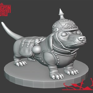Daring Dachshund | Dachshund Companion for Dungeons and Dragons | D&D | DnD | Tabletop Games | Wargames | Resin Miniature | Clay&#39;s Kiln