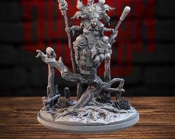 Witch Baba Yaga Miniature for Dungeons and Dragons Tabletop RPG