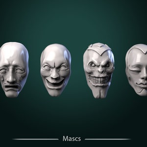 Maskerset (6 stijlen) • Lifeless Eyes • van White Werewolf Tavern | Kerkers en draken | Tafelspellen | Wargames | Harsminiatuur